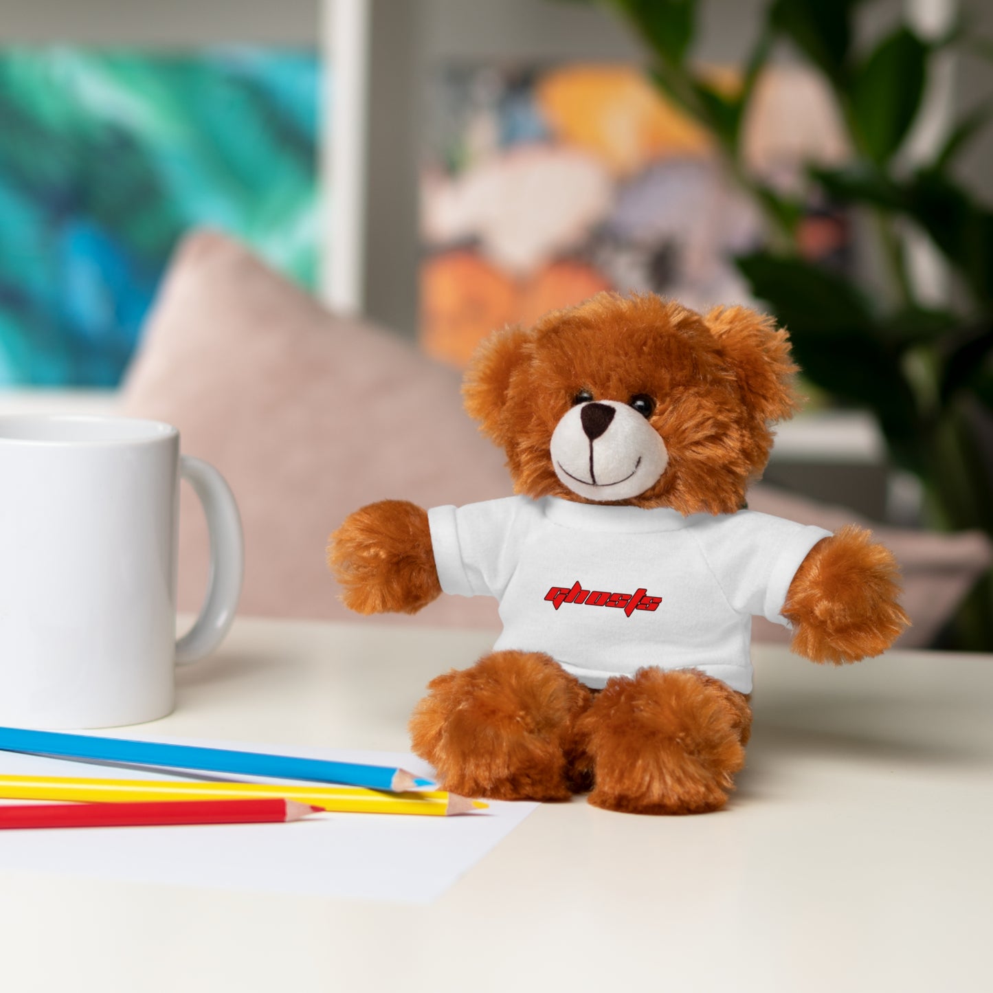 Stuffed Animals with Tee Red Letters