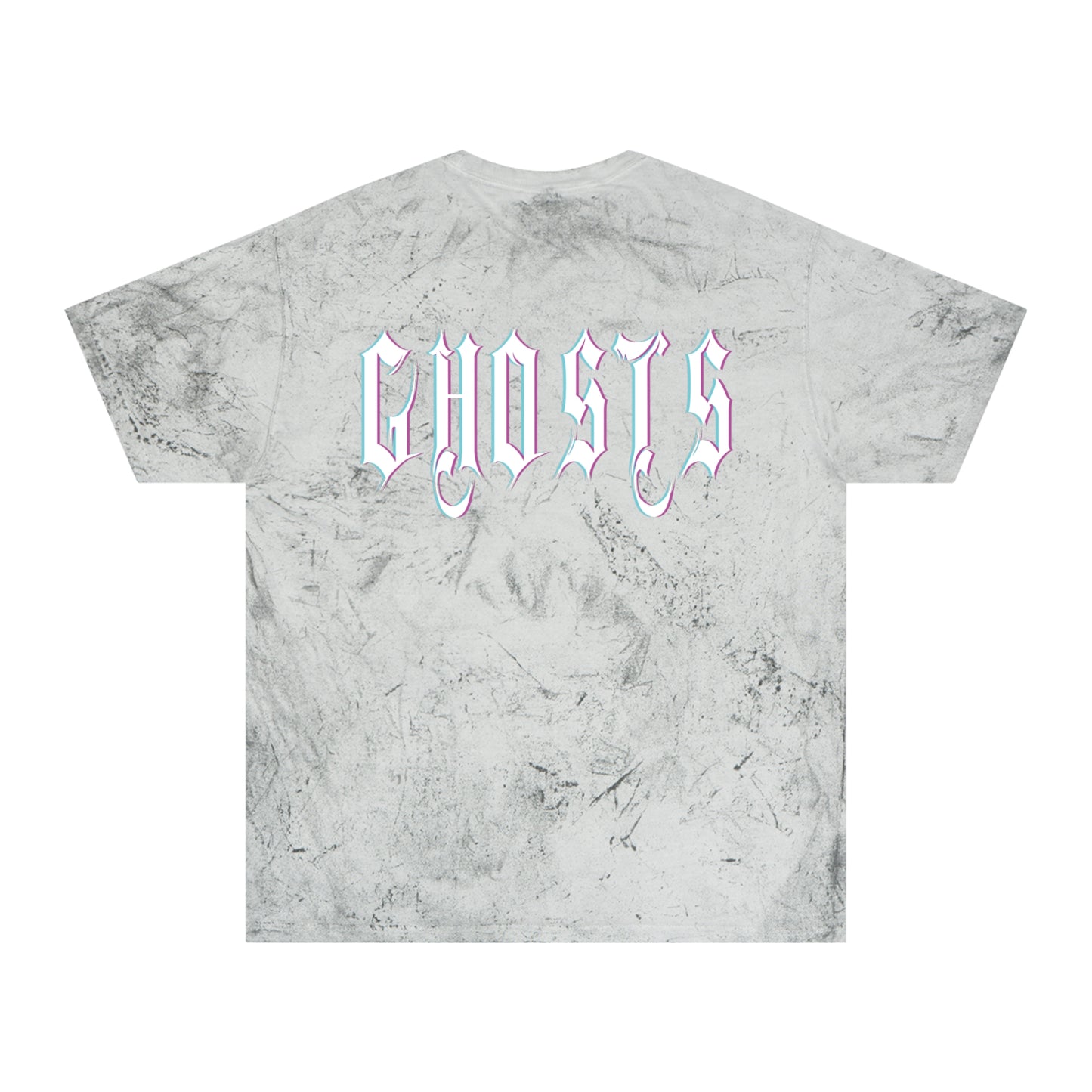 Unisex Color Blast T-Shirt GHOSTS letters